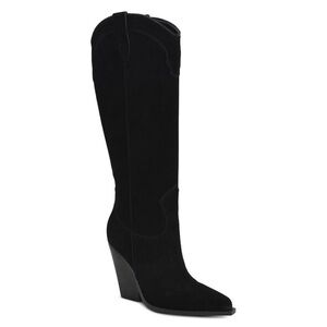Marc Fisher Nalita Pointed Toe Boot in Black Suede Size 9